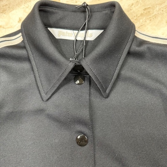 🔥HOST PICK🔥Palm Angels Classic Track Shirt Jacket Black with White Stripes🌸 - Picture 9 of 14